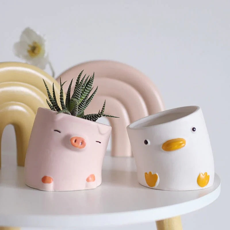 Søt tegneserie dyre blomsterpotte Skanto