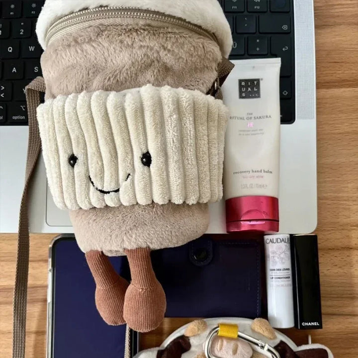 Skanto | Søt glad kaffekoppholder plysjveske