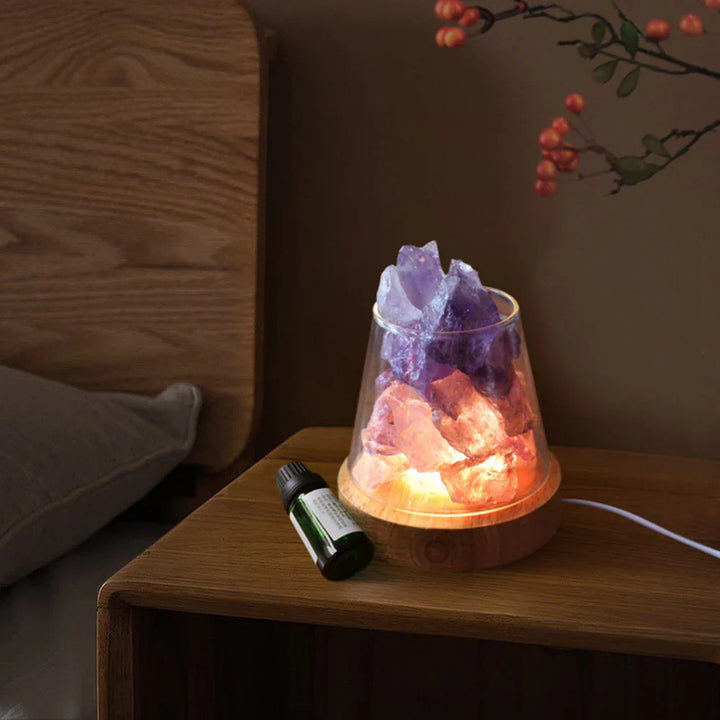 Skanto | Himalaya Saltlampe - Krystall Nattlys & Aromaterapi Diffuser