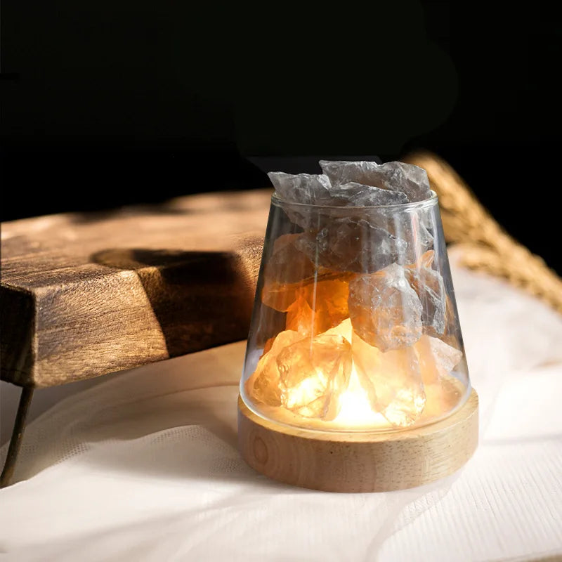 Skanto | Himalaya Saltlampe - Krystall Nattlys & Aromaterapi Diffuser