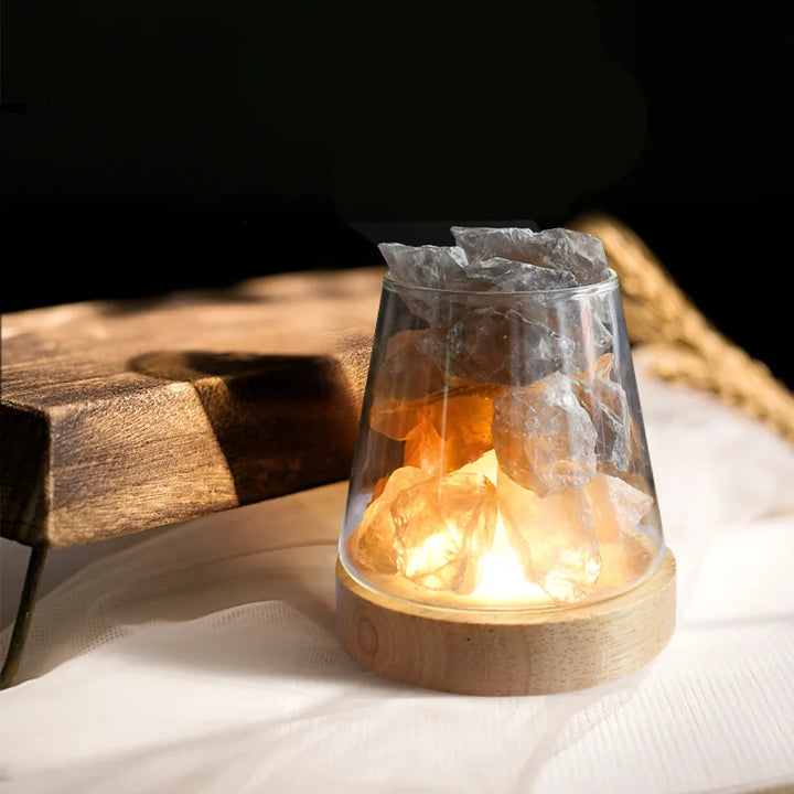 Skanto | Himalaya Saltlampe - Krystall Nattlys & Aromaterapi Diffuser