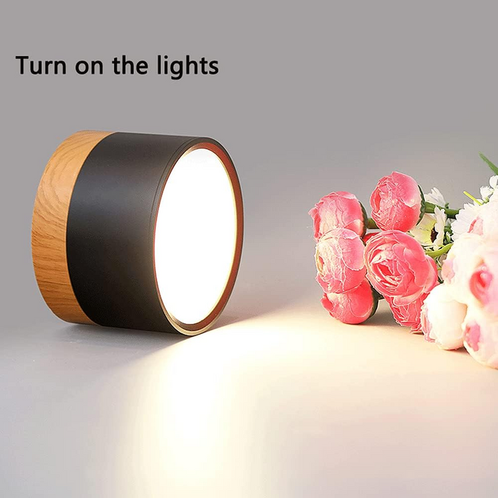 Skanto | Taklampe med rosa flush trefinish