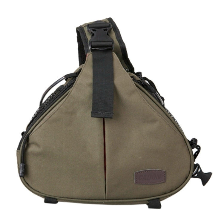 Skanto | CADEN Triangle Tscope Sling Shoulder Cross Digital Camera Bags Case Soft Bag with Rain Cover for Canon Nikon Sony K1, Størrelse: 36*31*15cm (Hærgrønn)