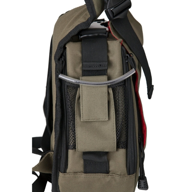 Norvo | CADEN Triangle Tscope Sling Shoulder Cross Digital Camera Bags Case Soft Bag with Rain Cover for Canon Nikon Sony K1, Størrelse: 36*31*15cm (Hærgrønn)