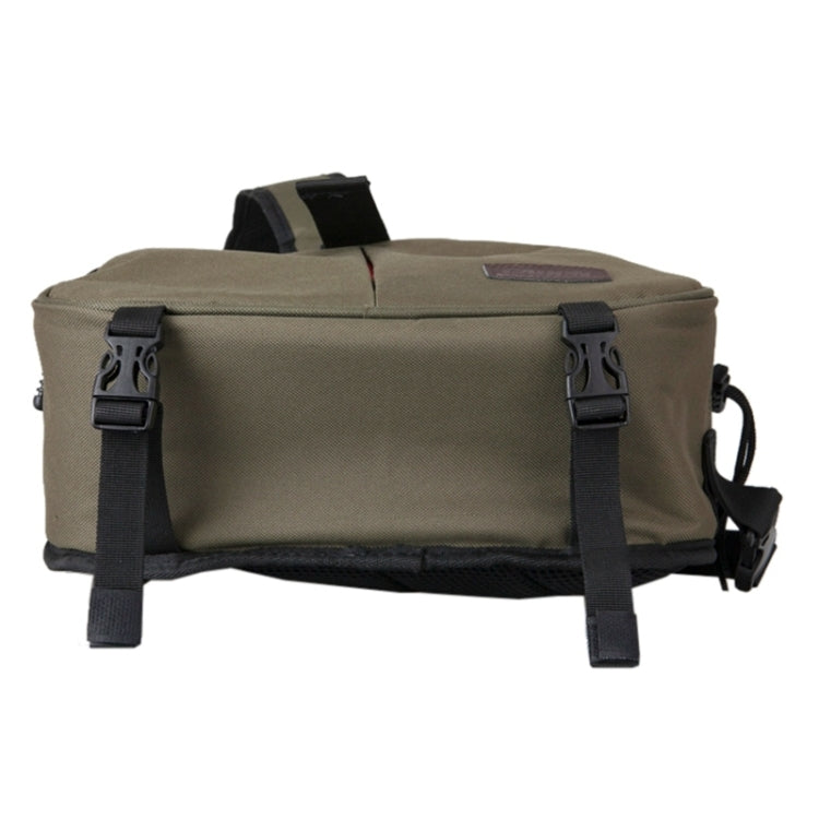 Skanto | CADEN Triangle Tscope Sling Shoulder Cross Digital Camera Bags Case Soft Bag with Rain Cover for Canon Nikon Sony K1, Størrelse: 36*31*15cm (Hærgrønn)