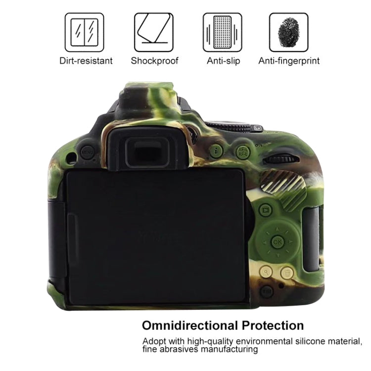 Skanto | Myk silikonbeskyttelsesdeksel for Nikon D5300 (Kamuflasjemønster)