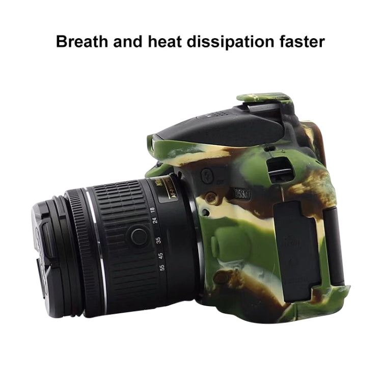 Skanto | Myk silikonbeskyttelsesdeksel for Nikon D5300 (Kamuflasjemønster)