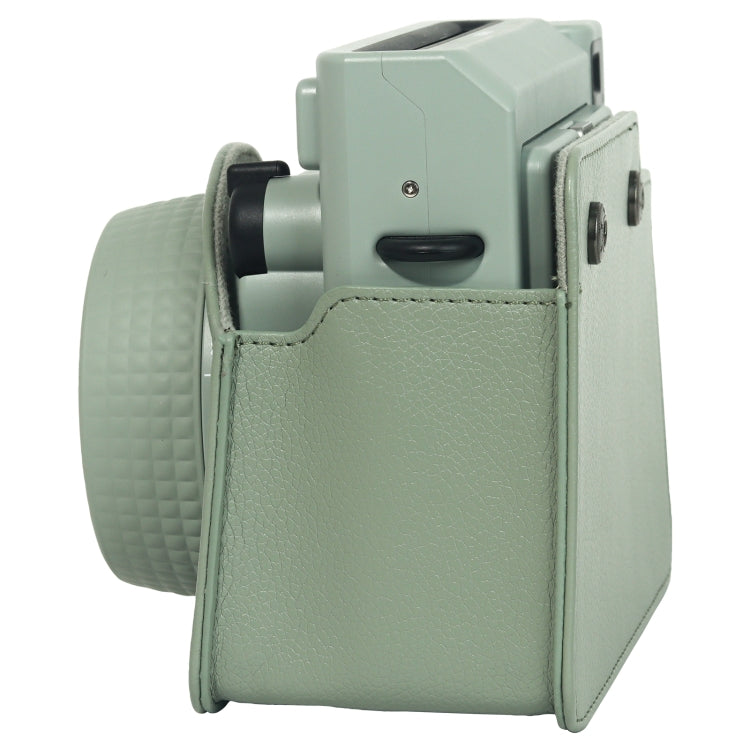 Skanto | For FUJIFILM Instax WIDE 400 Helkropp Skinnveske med Skulderreim (Grønn)