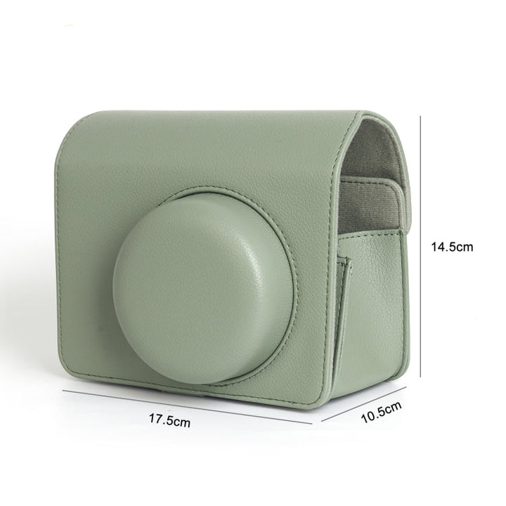 Skanto | For FUJIFILM Instax WIDE 400 Helkropp Skinnveske med Skulderreim (Grønn)