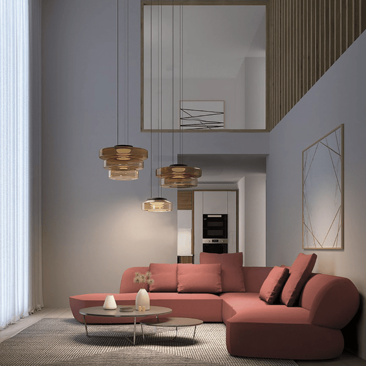 Skanto | Modern Glass Pendant Lamp in Bauhaus Style - AuroraSphere