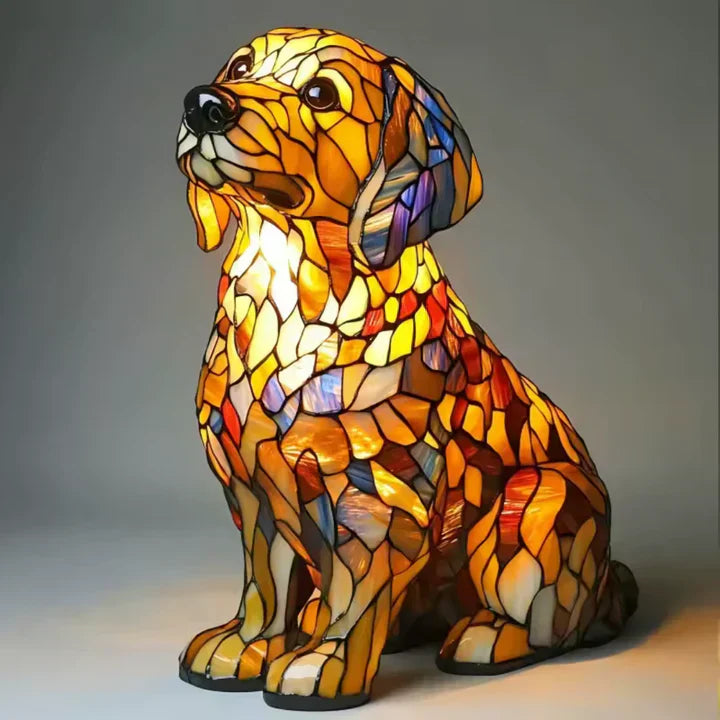 Skanto | Lumidog Håndlaget Lysende Hund Lampe – Ambient Belysning og Gave
