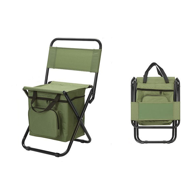 Moderne industrielle rektangulære Oxford-stoff stålpipe sammenleggbare camping stol ryggstøtte uten armer for hage og utendørs terrasse | Skanto
