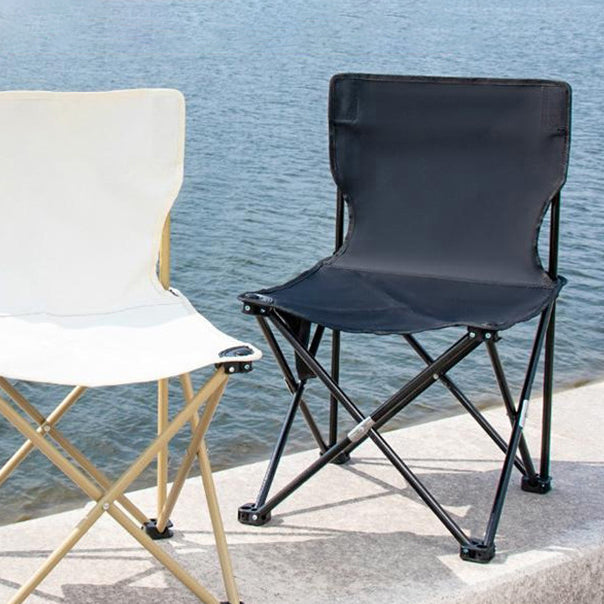 Moderne Skandinavisk Oxford Stof Stål X-formet Sammenklappelig Udendørs Stol Med Rygstøtte Til Camping & Strand | Skanto