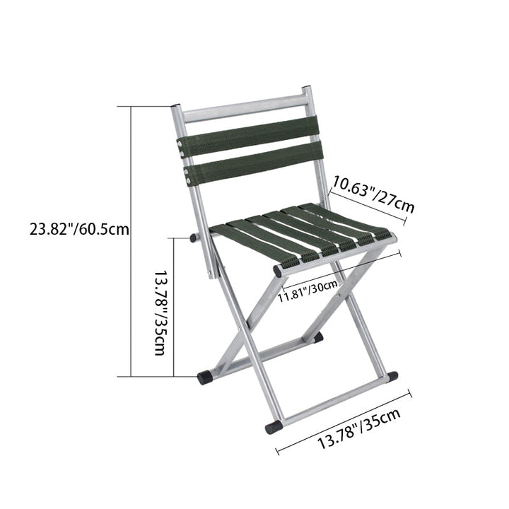 Moderne nordiske firkantet nylon metall sammenleggbare campingstol fiske stol ryggstøtte for utendørs terrasse | Skanto