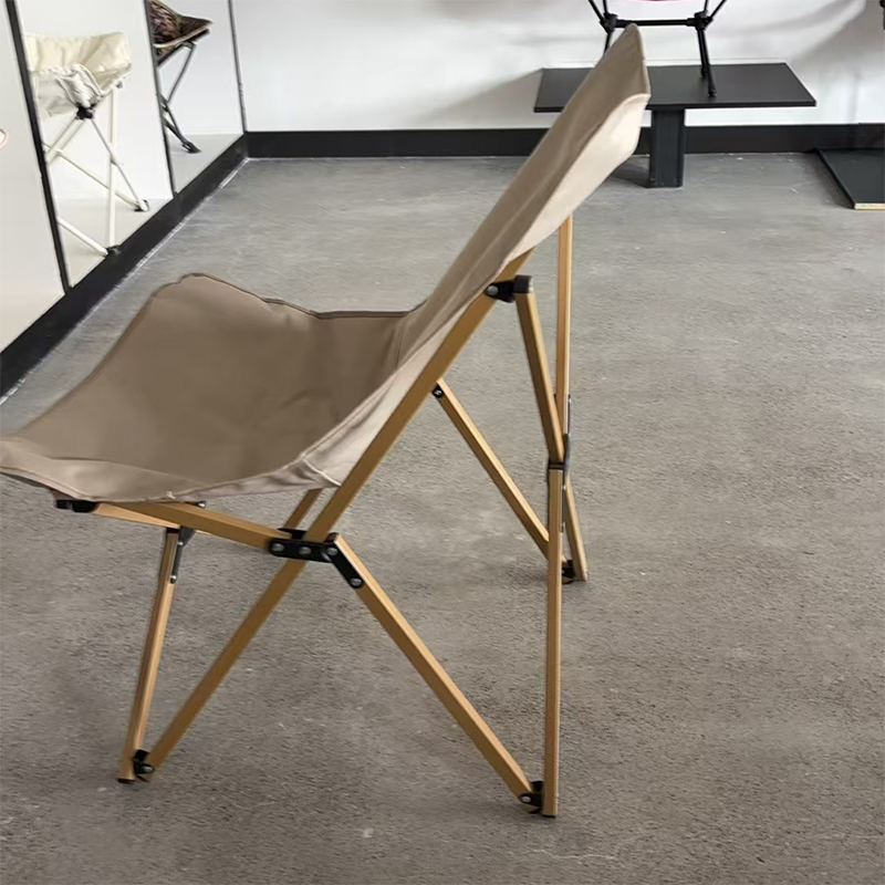 Moderne industriell Oxford-stoff hardware sammenleggbart campingstol ryggstøtte for utendørs terrasse | Skanto
