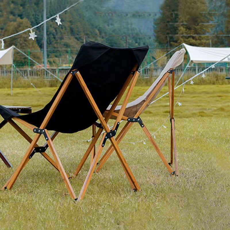 Sammenleggbar ryggstøtte laget av Oxford-stoff med beslag for utendørs campingstoler