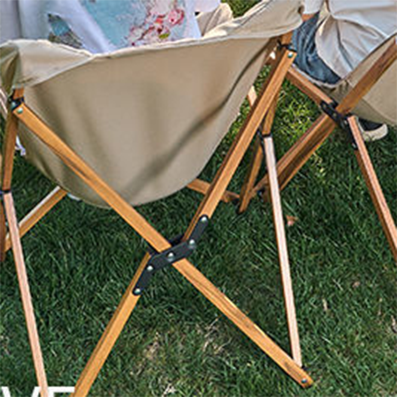 Moderne industriell Oxford-stoff hardware sammenleggbart campingstol ryggstøtte for utendørs terrasse | Skanto