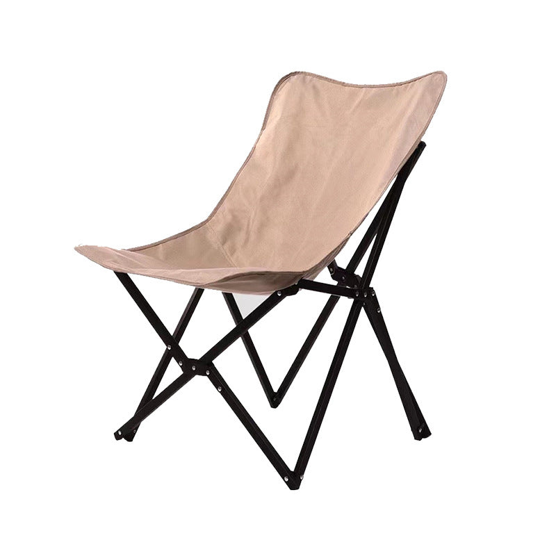 Moderne industriell Oxford-stoff hardware sammenleggbart campingstol ryggstøtte for utendørs terrasse | Skanto