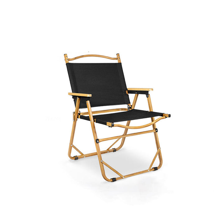 Moderne Minimalistisk Rektangulær Utendørs Karbonstål Aluminium Legert Bøk Tre Oxford Stoff PET Sammenleggbar Bærbar Avtakbar Camping Stol Ryggstøtte Armlene For Hage | Skanto