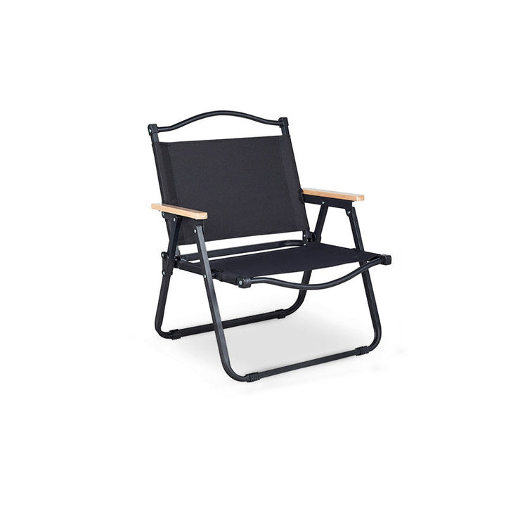 Moderne Minimalistisk Rektangulær Utendørs Karbonstål Aluminium Legert Bøk Tre Oxford Stoff PET Sammenleggbar Bærbar Avtakbar Camping Stol Ryggstøtte Armlene For Hage | Skanto