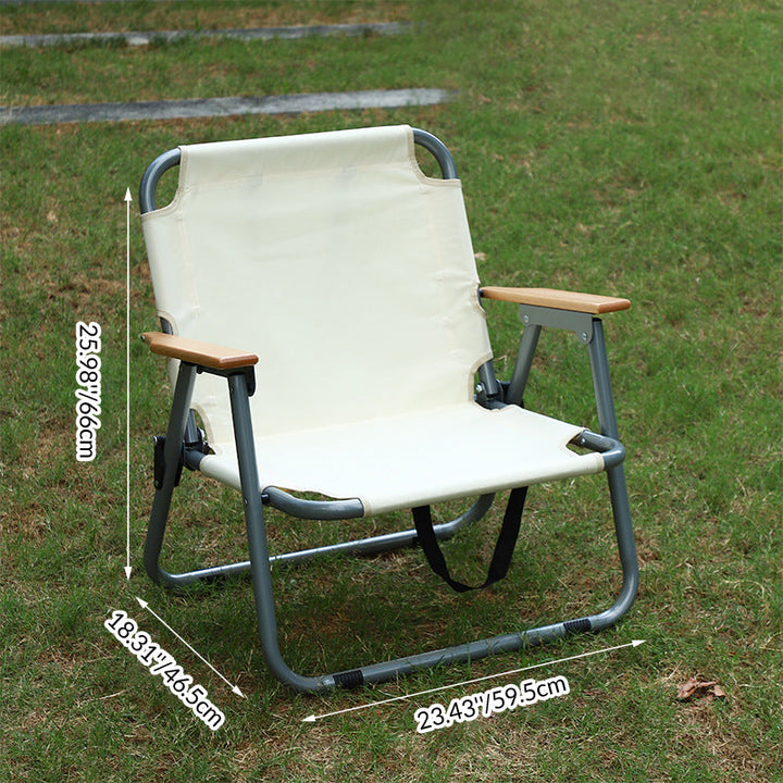 Moderne Minimalistisk Rekke Carbon Stål Oxford Stoff Sammenleggbar Camping Stol Ryggstøtte Armlene For Hage | Skanto