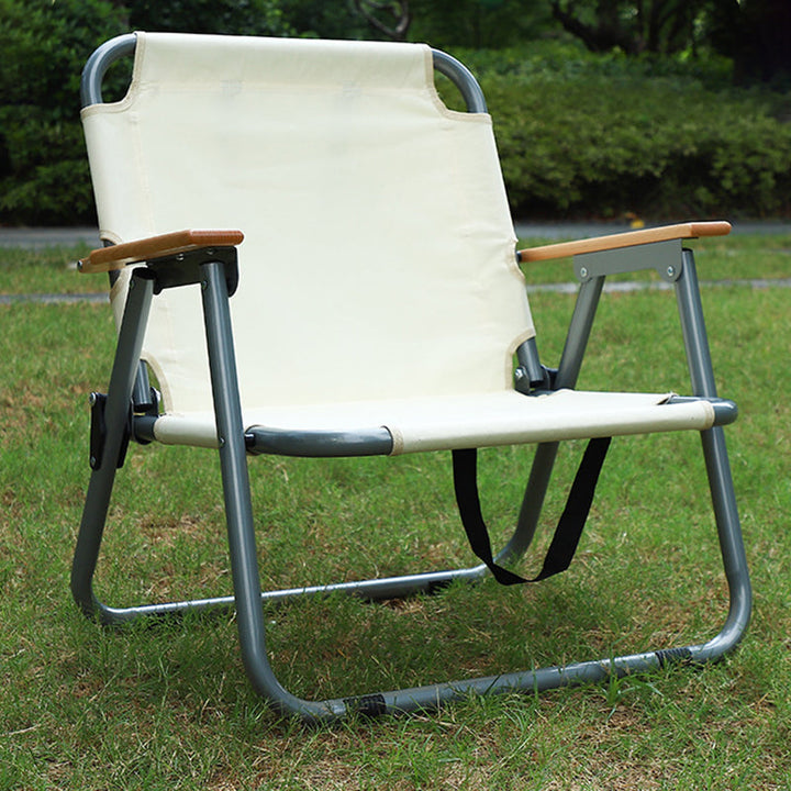 Moderne Minimalistisk Rekke Carbon Stål Oxford Stoff Sammenleggbar Camping Stol Ryggstøtte Armlene For Hage | Skanto