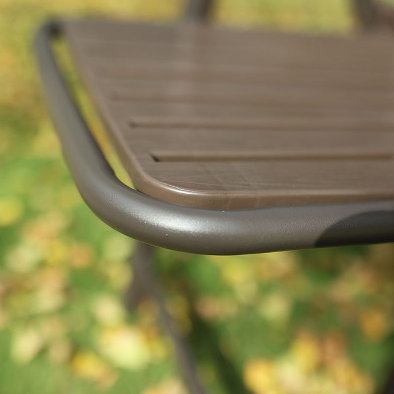 Moderne Enkelhet Vanntett Rektangulær Karbonstål PVC Sammenleggbar Campingstol Ryggstøtte Armlene For Hage | Skanto