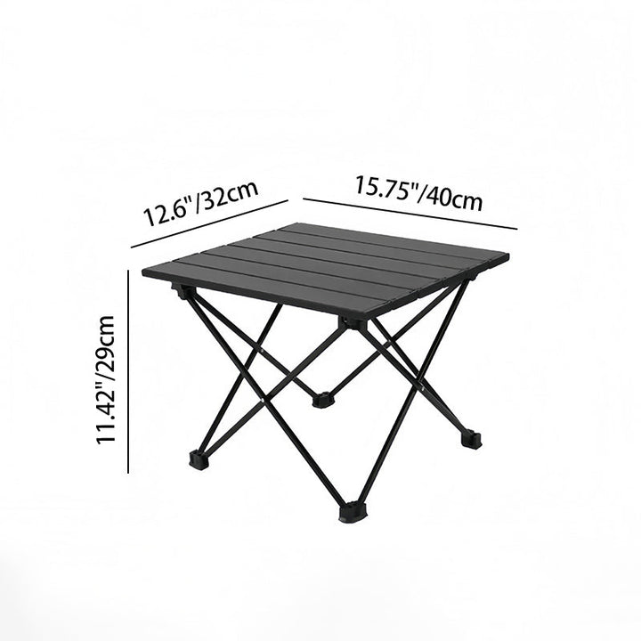 Moderne Minimalistiske Karbon Stål Aluminium Sammenleggbart Firkantet Sidebord For Utendørs | Skanto