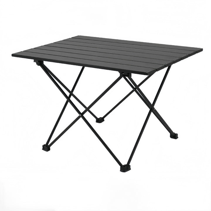 Sammenleggbart firkantet sidebord laget av karbonstål og aluminium for utendørs bruk