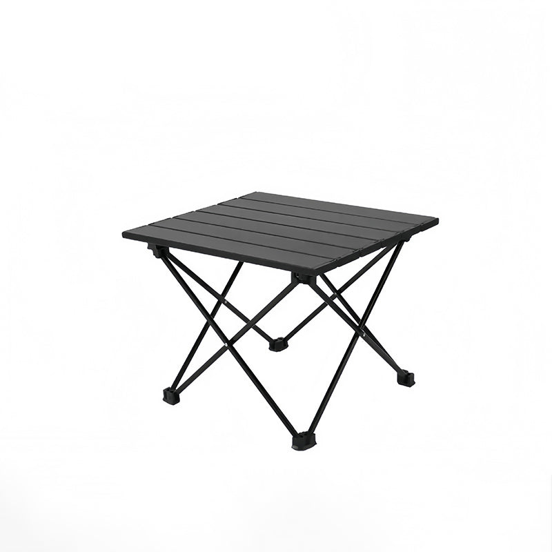 Sammenleggbart firkantet sidebord laget av karbonstål og aluminium for utendørs bruk