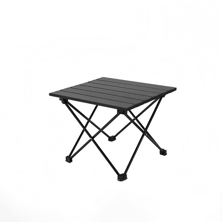 Sammenleggbart firkantet sidebord laget av karbonstål og aluminium for utendørs bruk