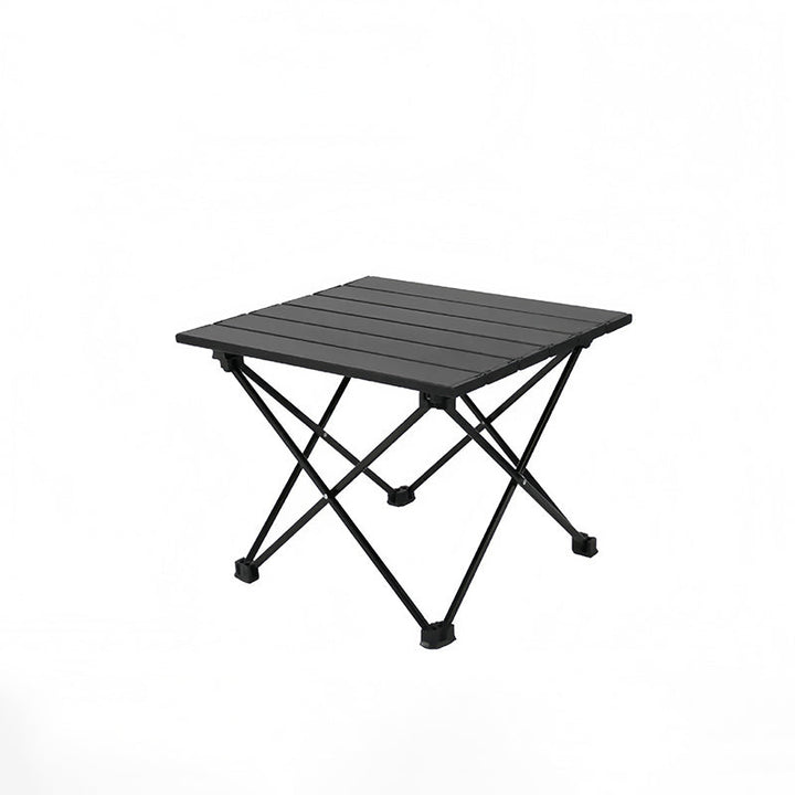 Sammenleggbart firkantet sidebord laget av karbonstål og aluminium for utendørs bruk