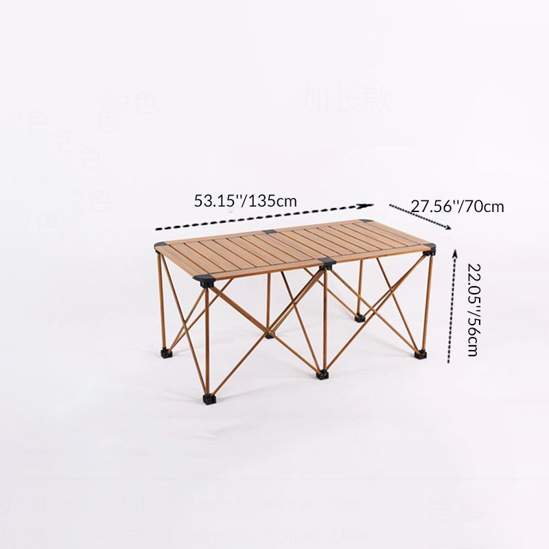 Moderne Enkelhet Firkantet Rektangel Aluminium Jern Utendørs Sammenleggbar Camping Kaffebord 1-Nivå For Hage | Skanto
