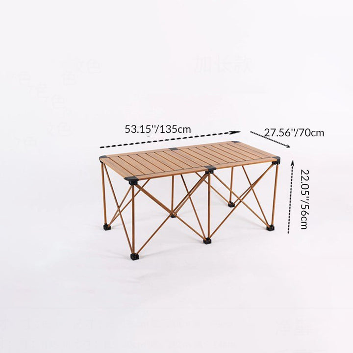 Moderne Enkelhet Firkantet Rektangel Aluminium Jern Utendørs Sammenleggbar Camping Kaffebord 1-Nivå For Hage | Skanto