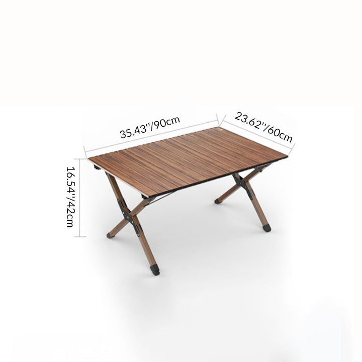 Moderne Minimalistisk Rektangel Karbonstål Utendørs Sammenleggbar Camping Kaffe Bord 1-Nivå For Hage | Skanto