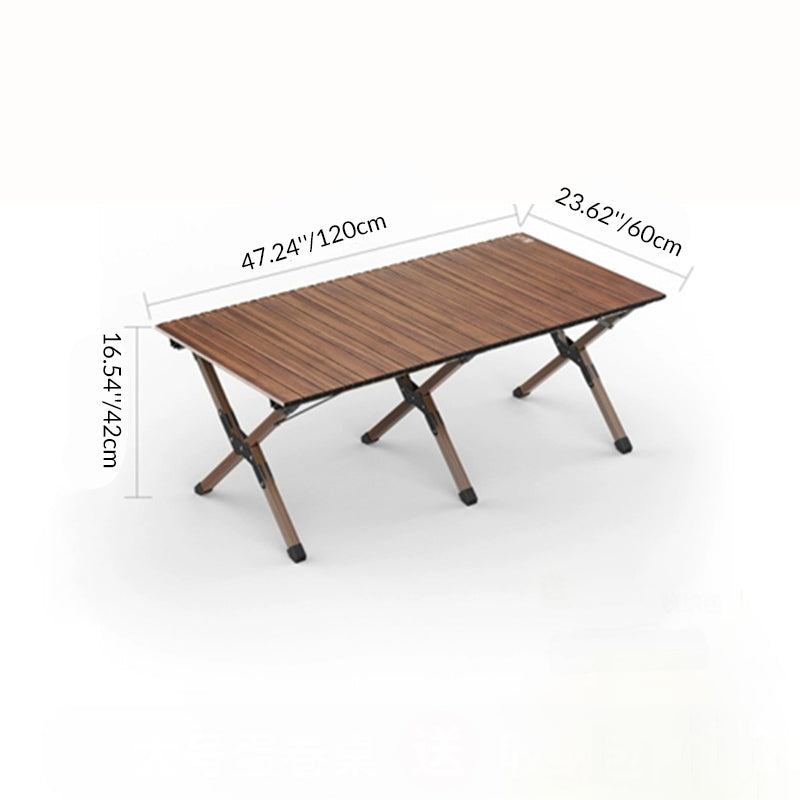 Moderne Minimalistisk Rektangel Karbonstål Utendørs Sammenleggbar Camping Kaffe Bord 1-Nivå For Hage | Skanto