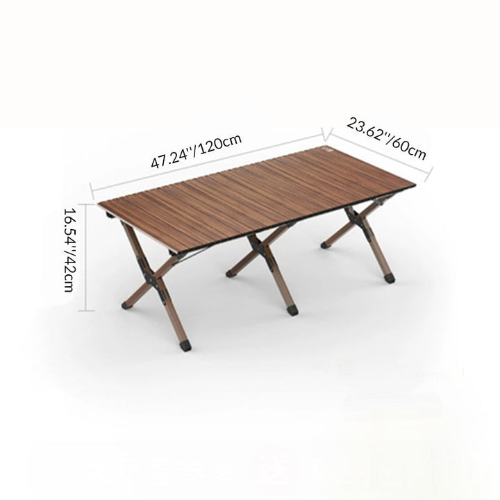 Moderne Minimalistisk Rektangel Karbonstål Utendørs Sammenleggbar Camping Kaffe Bord 1-Nivå For Hage | Skanto