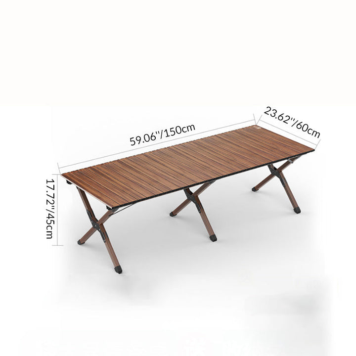 Moderne Minimalistisk Rektangel Karbonstål Utendørs Sammenleggbar Camping Kaffe Bord 1-Nivå For Hage | Skanto