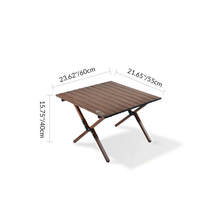 Moderne Minimalistisk Rektangel Karbonstål Utendørs Sammenleggbar Camping Kaffe Bord 1-Nivå For Hage | Skanto