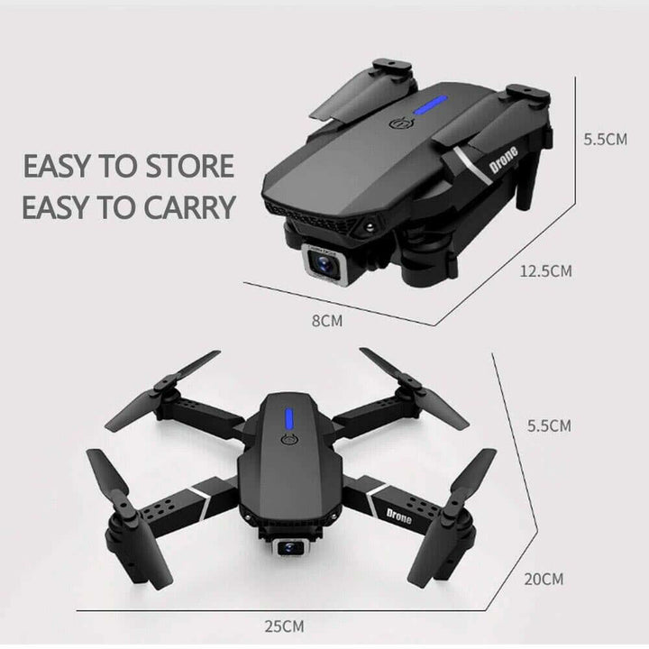 Skanto | med Kamera Svart 4K Profesjonell HD Kamera WIFI FPV RC Quadcopter Sammenleggbar Helikopter