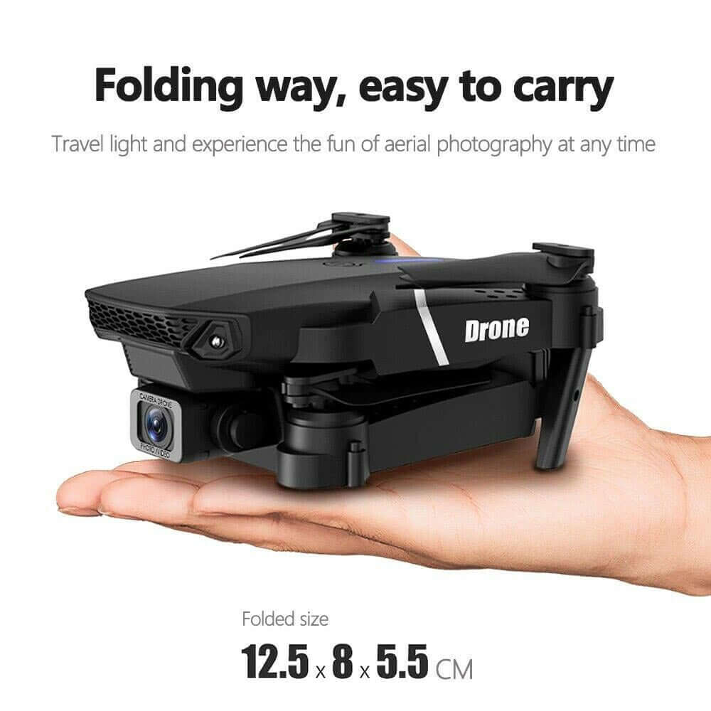 Norvo | med Kamera Svart 4K Profesjonell HD Kamera WIFI FPV RC Quadcopter Sammenleggbar Helikopter