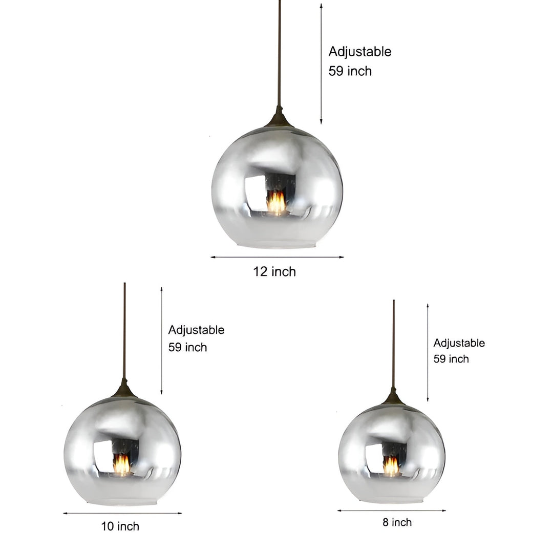 Industriell glasspendellampe med LED – Moderne og dekorativ | Ideell for kjøkken, spisestuer og barer
