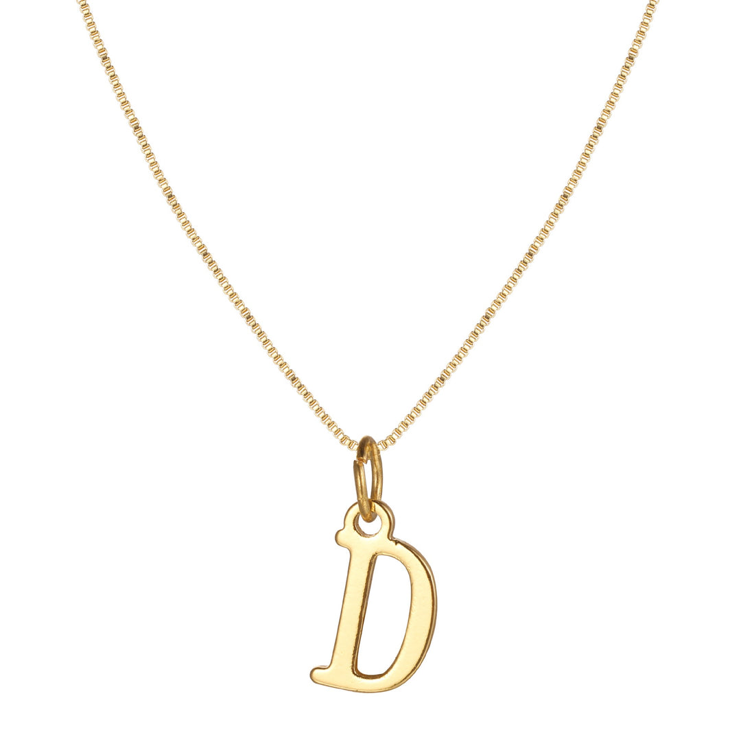 Skanto | 14k Minimal Serif Initial Halskjede
