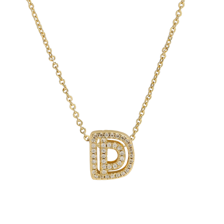 Skanto | Blændende Diamant Initial Halskjede