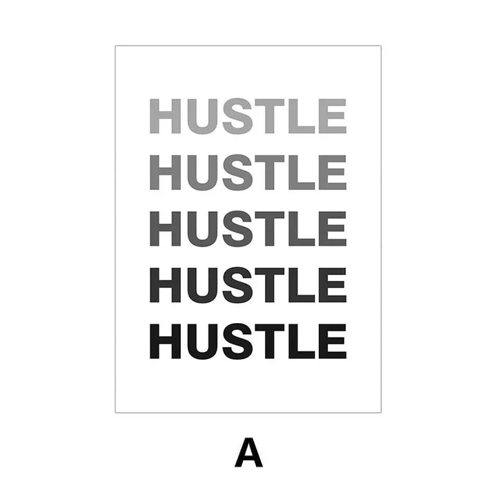 Daglig motivasjon Inspirasjons sitater Plakater Veggkunst Fine Art Lerretstrykk Enkle sitater Bilder For Soverom Kontor Arbeidsrom Kontor Dekor | Skanto
