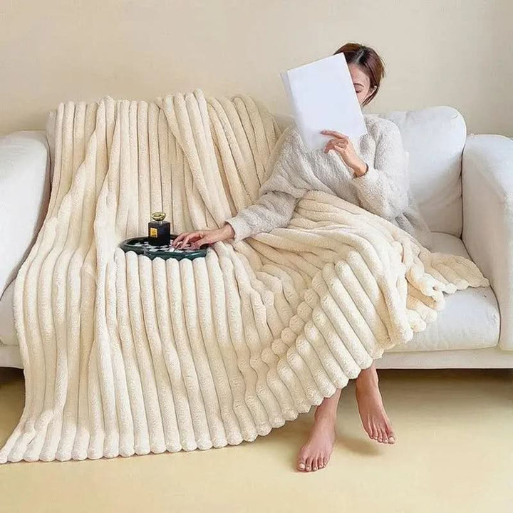 Skanto | Myk teksturert teppe for seng og sofa komfort