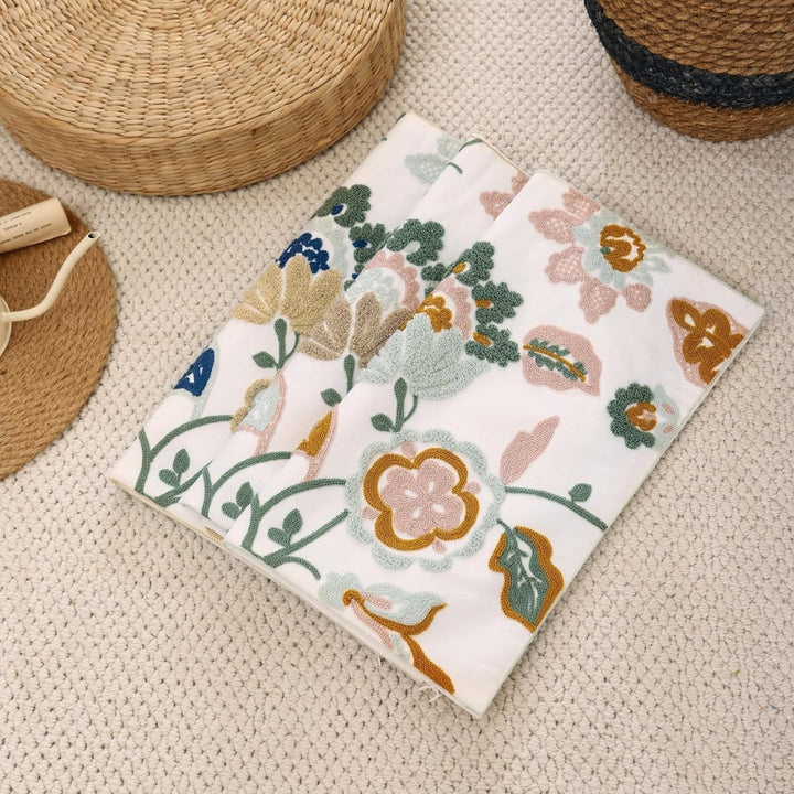 Skanto | Denza Landlig Blomster Plysj Putetrekk
