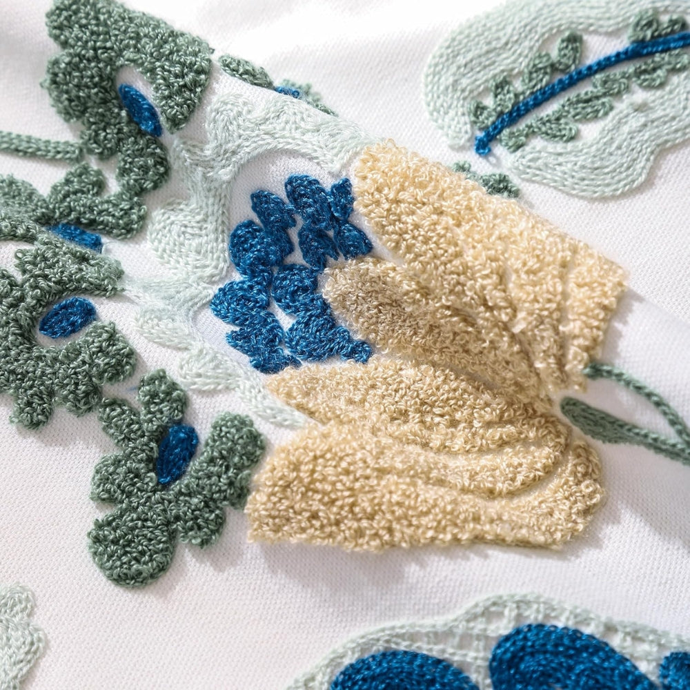Skanto | Denza Landlig Blomster Plysj Putetrekk