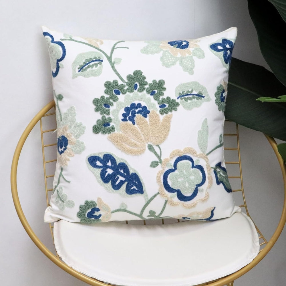 Skanto | Denza Landlig Blomster Plysj Putetrekk