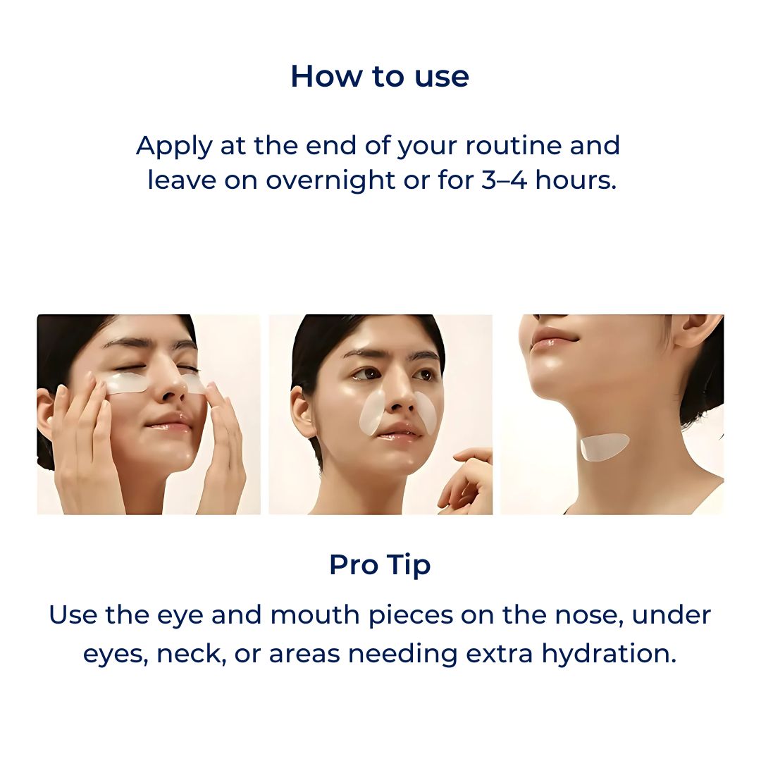 Dermaglow | Kollagen Arkmaske – Overnatt Hydrering – Hydrogel – Moden & Tørr Hud Skanto